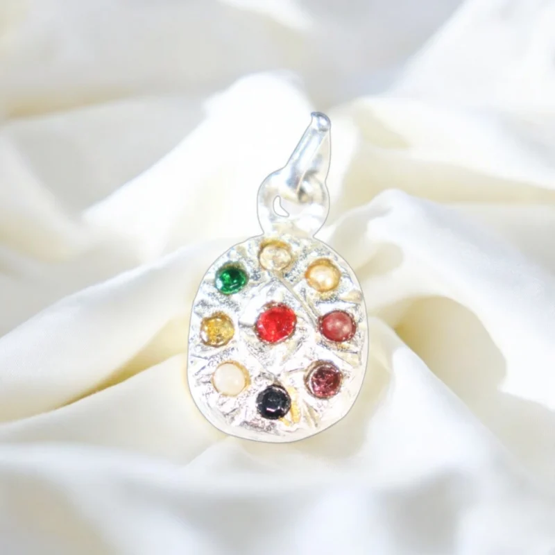 Navgrha Silver Oval Shape Locket
