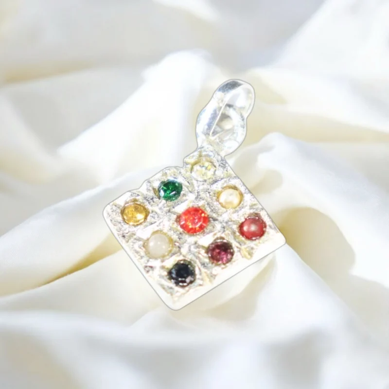 Navgrha Silver Square Locket